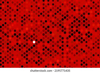 Dark Orange vector cover with spots. Glitter abstract illustration with blurred drops of rain. Design for business adverts.