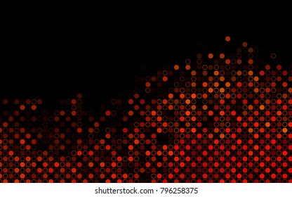 Dark Orange vector  cover with spots. Beautiful colored illustration with blurred circles in nature style. Completely new template for your brand book.