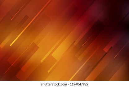 Dark Orange vector cover with stright stripes. Decorative shining illustration with lines on abstract template. Best design for your ad, poster, banner.