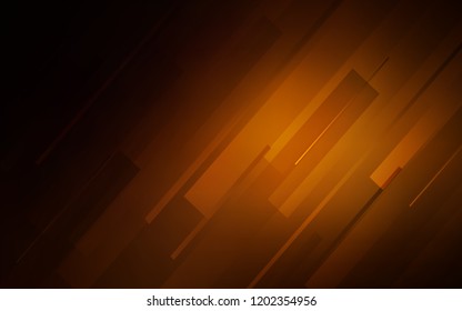 Dark Orange vector cover with stright stripes. Decorative shining illustration with lines on abstract template. The pattern for ad, booklets, leaflets.