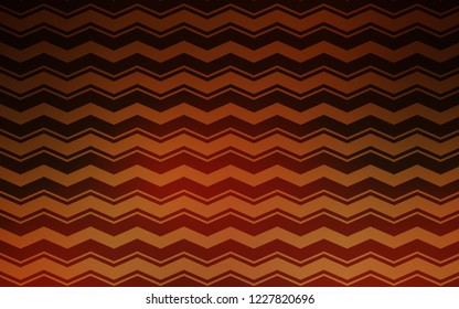 Dark Orange vector cover with stright stripes. Lines on blurred abstract background with gradient. Template for your beautiful backgrounds.