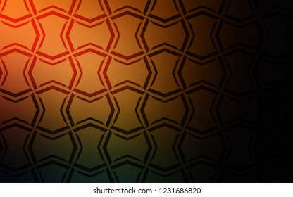 Dark Orange vector cover with stright stripes. Decorative shining illustration with lines on abstract template. Template for your beautiful backgrounds.