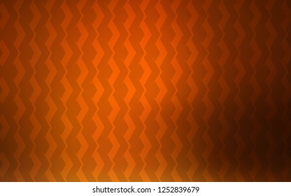 Dark Orange vector cover with stright stripes. Lines on blurred abstract background with gradient. Template for your beautiful backgrounds.