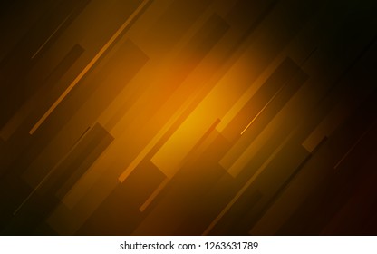 Dark Orange vector cover with stright stripes. Shining colored illustration with sharp stripes. Template for your beautiful backgrounds.