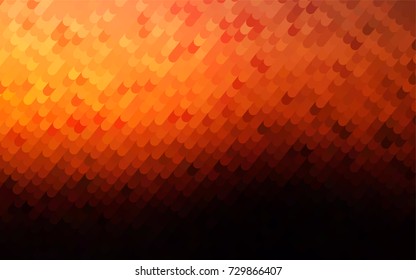 Dark Orange vector crooked abstract pattern. A sample with curved shapes. The template can be used as a background for cell phones.