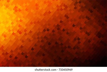 Dark Orange vector crooked abstract pattern. Curved geometric sample with gradient.  A completely new template for your business design.
