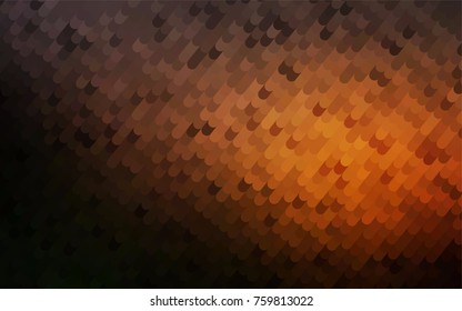 Dark Orange vector crooked abstract template. Geometric illustration in Origami style with gradient.  The textured pattern can be used for background.
