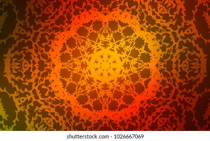 Dark Orange vector doodle blurred pattern. Modern geometrical abstract illustration with doodles drawn by child. The best blurred design for your business.