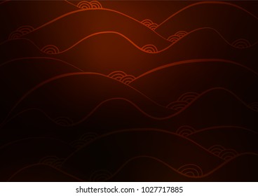 Dark Orange vector doodle blurred texture. Modern geometrical abstract illustration with doodles. A completely new design for your business.