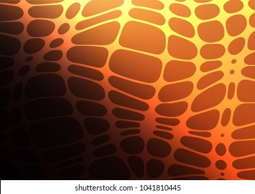 Dark Orange vector doodle blurred pattern. Shining colored illustration with doodles in Zen tangle style. The pattern can be used for coloring books and pages for kids.