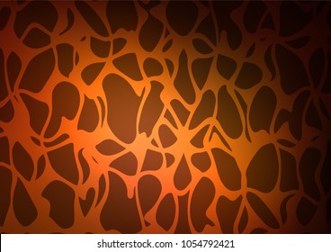 Dark Orange vector doodle blurred texture. Ethnic elegant natural pattern with gradient. Hand painted design for web, leaflet, textile.