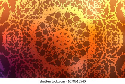 Dark Orange vector doodle blurred background. Doodles created by child on blurred abstract background with gradient. Hand painted design for web, wrapping, wallpaper.