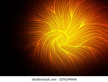Dark Orange vector doodle blurred template. Decorative shining illustration with doodles on abstract template. A new texture for your design.