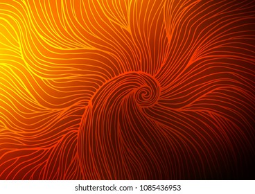Dark Orange vector doodle blurred background. Colorful illustration in abstract style with doodles and Zen tangles. Hand painted design for web, leaflet, textile.