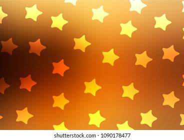 Dark Orange vector doodle blurred texture. Geometric doodle illustration in Origami style with gradient. The pattern can be used for wallpapers and coloring books.