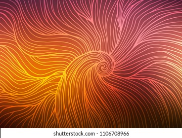 Dark Orange vector doodle blurred background. Ethnic elegant natural pattern with gradient. The elegant pattern can be used as a part of a brand book.