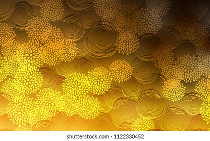 Dark Orange vector doodle blurred background. Blurred decorative design in Indian style with flowers. The doodle design can be used for your web site.