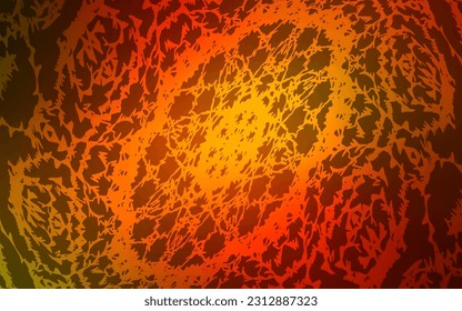 Dark Orange vector doodle blurred pattern. Modern geometrical abstract illustration with doodles drawn by child. The best blurred design for your business.
