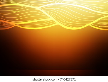 Dark Orange vector doodle blurred pattern. Sketchy hand drawn doodles on blurred background. Brand-new design for your business.