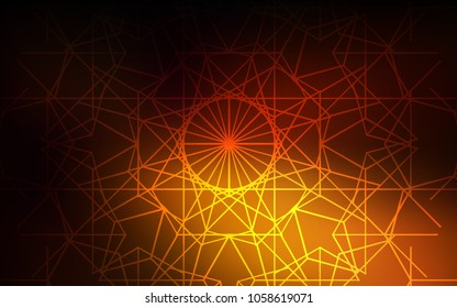 Dark Orange vector doodle bright background. Decorative shining childish illustration with doodles on abstract template. Hand painted design for web, wrapping, wallpaper.