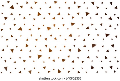 Dark Orange vector geometric simple minimalistic background, which consist of triangles on white background. Triangular pattern with gradient for your business design. 