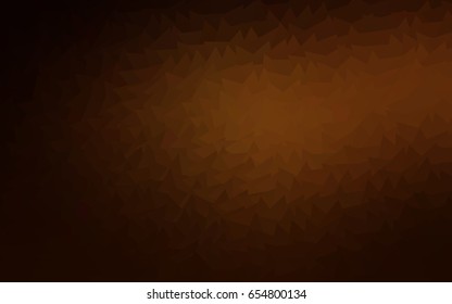 Dark Orange vector geometric simple minimalistic background, which consist of triangles on background. Triangular pattern with gradient for your business design. 