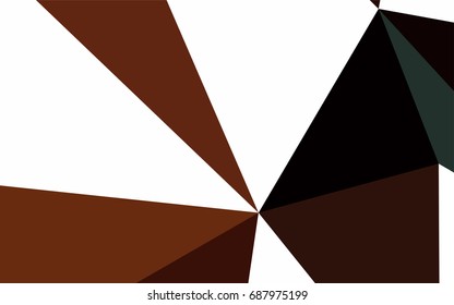 Dark Orange vector geometric simple minimalistic background, which consist of triangles on white background. Triangular pattern with gradient for your business design. 