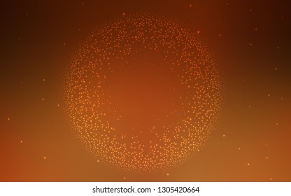Dark Orange vector glossy abstract layout. Colorful abstract illustration with gradient. Background for a cell phone.