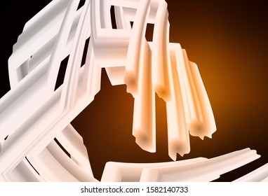 Dark Orange vector glossy abstract layout. Creative illustration in halftone style with gradient. New design for your business.