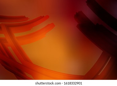 Dark Orange vector glossy abstract background. Colorful abstract illustration with gradient. New style design for your brand book.