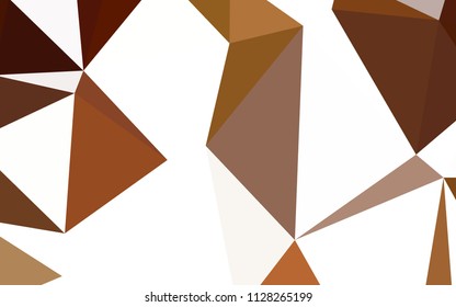 Dark Orange vector gradient triangles template. Elegant bright polygonal illustration with gradient. Textured pattern for your backgrounds.
