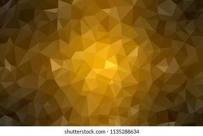 Dark Orange vector gradient triangles pattern. A sample with polygonal shapes. New template for your brand book.