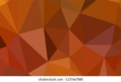 Dark Orange vector gradient triangles template. Colorful illustration in abstract style with triangles. Completely new template for your banner.