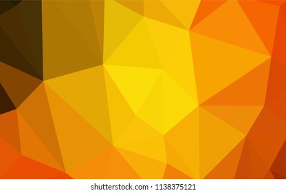 Dark Orange vector gradient triangles template. Creative geometric illustration in Origami style with gradient. Brand new design for your business.