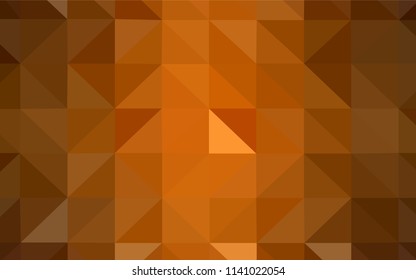 Dark Orange vector gradient triangles template. Shining colorful illustration with triangles. New template for your brand book.