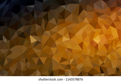 Dark Orange vector gradient triangles template. Modern abstract illustration with triangles. New template for your brand book.