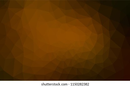 Dark Orange vector gradient triangles texture. Shining polygonal illustration, which consist of triangles. A new texture for your web site.