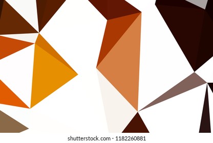 Dark Orange vector gradient triangles texture. Colorful illustration in abstract style with triangles. New template for your brand book.