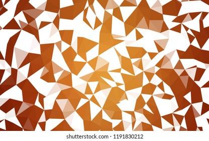 Dark Orange vector gradient triangles texture. Elegant bright polygonal illustration with gradient. Brand new style for your business design.