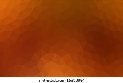 Dark Orange vector gradient triangles pattern. A completely new color illustration in a polygonal style. Brand new design for your business.