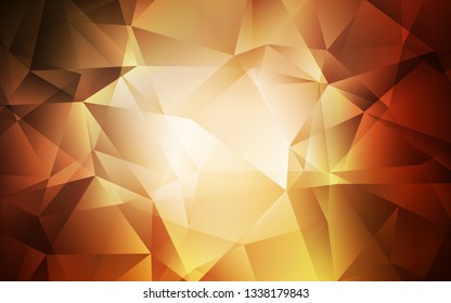Dark Orange vector gradient triangles texture. Elegant bright polygonal illustration with gradient. Textured pattern for your backgrounds.