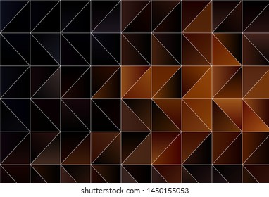 Dark Orange vector gradient triangles template. Modern abstract illustration with triangles. Pattern for a brand book's backdrop.