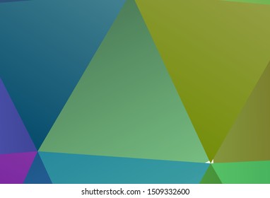 Dark Orange vector gradient triangles pattern. Colorful abstract illustration with triangles. Best triangular design for your business.