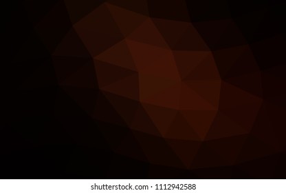 Dark Orange vector hexagon mosaic triangle mosaic. A vague abstract illustration with gradient. A completely new template for your business design.