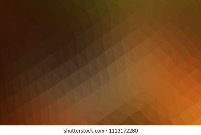 Dark Orange vector hexagon mosaic cover. A vague abstract illustration with gradient. The template can be used as a background for cell phones.