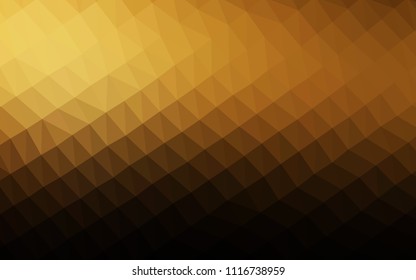 Dark Orange vector hexagon mosaic template. A vague abstract illustration with gradient. A completely new template for your business design.