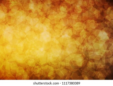 Dark Orange vector hexagon mosaic template. Modern geometrical abstract illustration with gradient. Brand new design for your business.