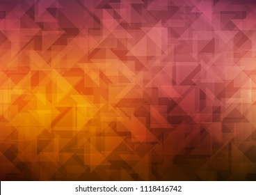 Dark Orange vector hexagon mosaic cover. Creative illustration in halftone style with gradient. A completely new template for your business design.