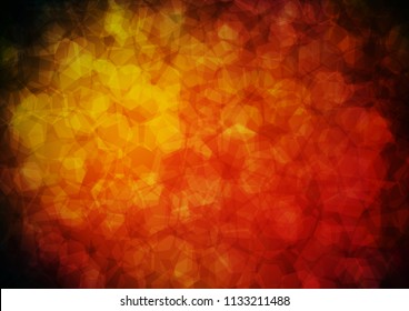 Dark Orange vector hexagon mosaic pattern. A sample with polygonal shapes. The completely new template can be used for your brand book.