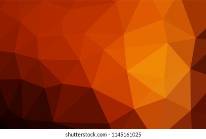Dark Orange vector hexagon mosaic template. Brand new colored illustration in blurry style with gradient. A completely new design for your business.